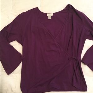 Women’s soft crossover blouse